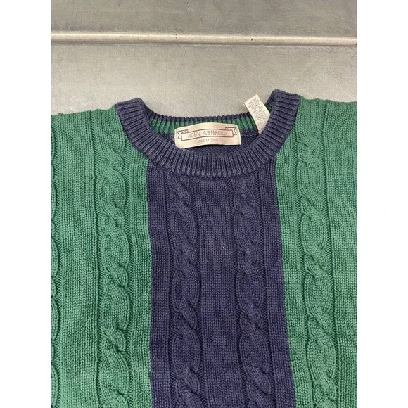 Vintage John Ashford Cable Knit Sweater Mens‎ Large - Picture 3 of 8